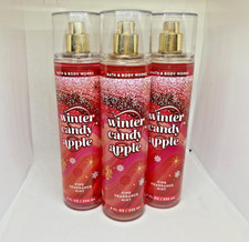 Bath and Body Works WINTER CANDY APPLE FINE FRAGRANCE MIST 8 FL OZ SET OF 3