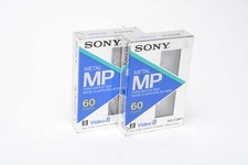 2X Sony 8mm P6-60MP Video 8 tape