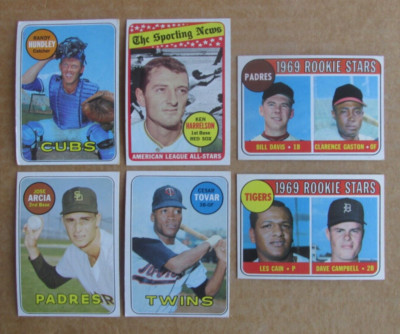 1969 TOPPS BASEBALL CARD SINGLES #296-589 COMPLETE YOUR SET U-PICK UPDATED 6/9