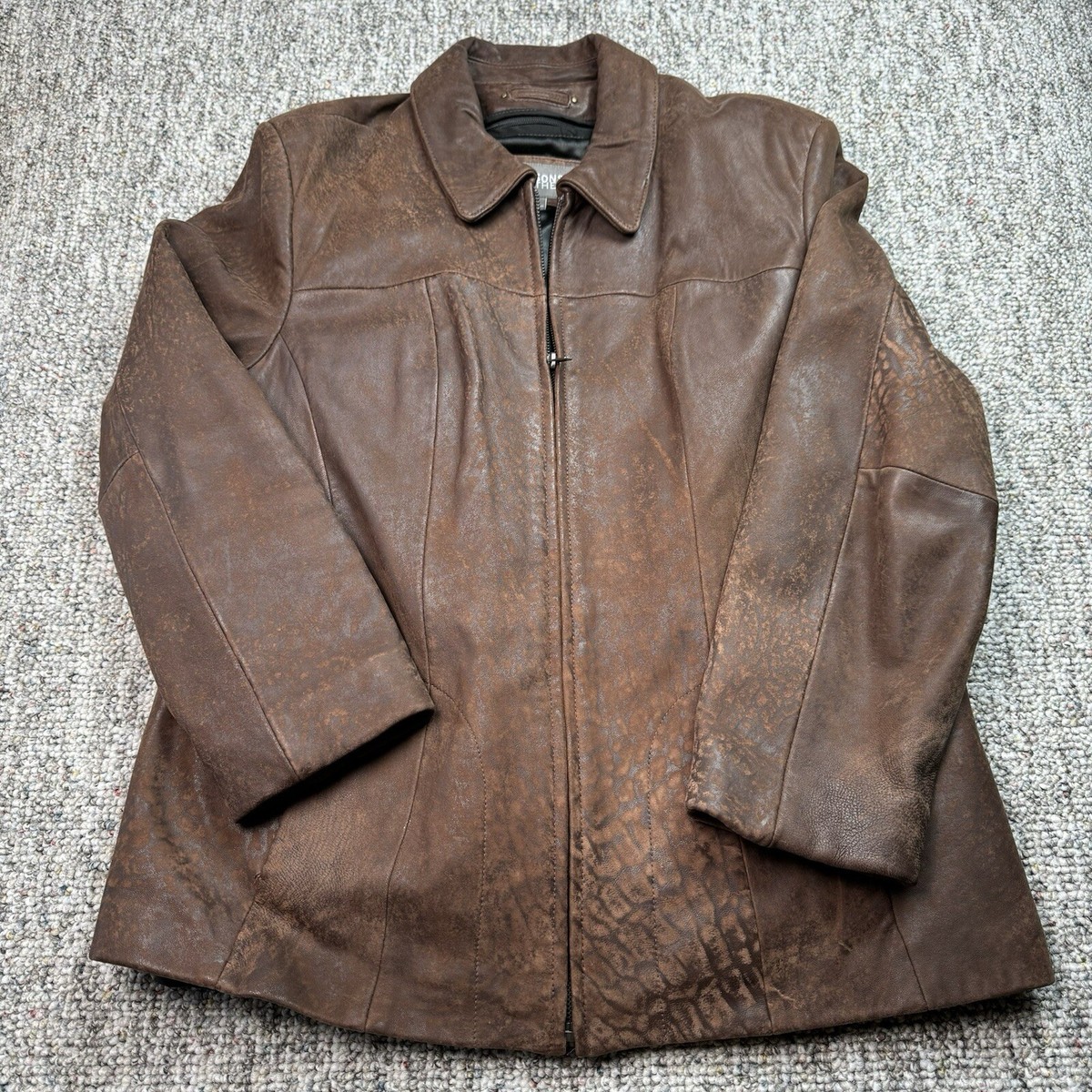 Wilsons Leather And Suede Protector Brown Leather Jacket