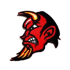 Red Satan Devil Evil Demon Patch Hardcore Artwork Emblem for DIY Iron on Clothes