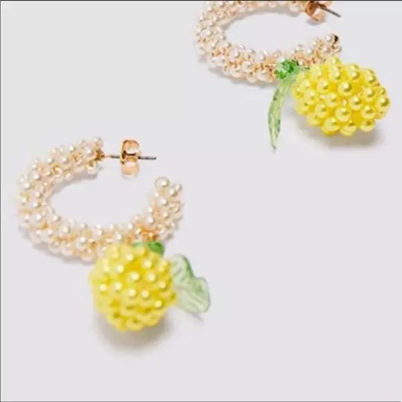 Zara on sale lemon earrings