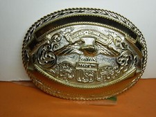 Crumrine Harley Davidson Motorcycle Chopper Designed Belt Buckle USA