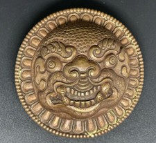 Beautiful Art Vintage Unique Nepali Handmade Carving Buckle belt Tibeten Bronze