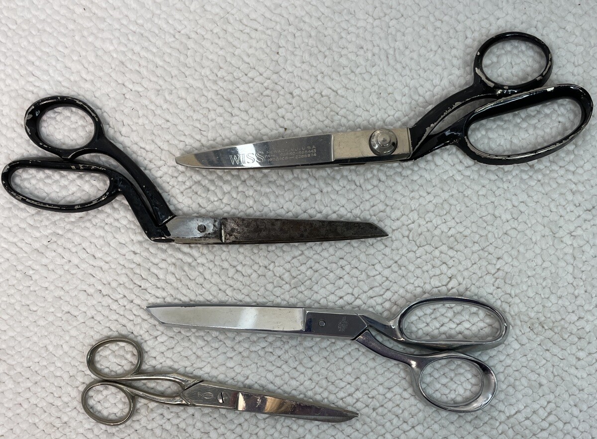 Lot Of 5 Vintage Shears Scissors Wiss Sammann Steel Chrome Hi Rise Italy eBay
