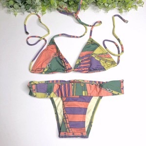 yellow and green bikini