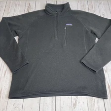 Patagonia 1/4 Zip Pullover Better Sweater Sweatshirt Jacket Mens Black Fleece