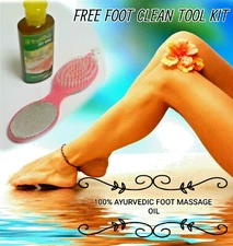 Foot Massage Oil & 4in1 FREE pedicure tool kit for CRACKED HEELSOFTEN REPAIR DRY