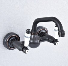 Oil Rubbed Brass 2 Ceramic Handle Kitchen Faucet Bathroom Sink Mixer Tap 2sf714