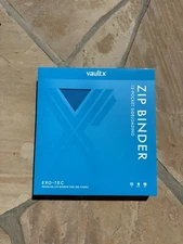 Vault X Neon Blue Exo Tec Zip Binder 12 Pocket Side Loading 480 Cards