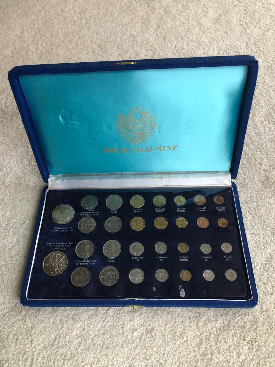 Thai Mint タイのお金、ロイヤルタイ民とセット　シルバー 1944-1963 Thailand￼￼-complete official Royal Thai mint