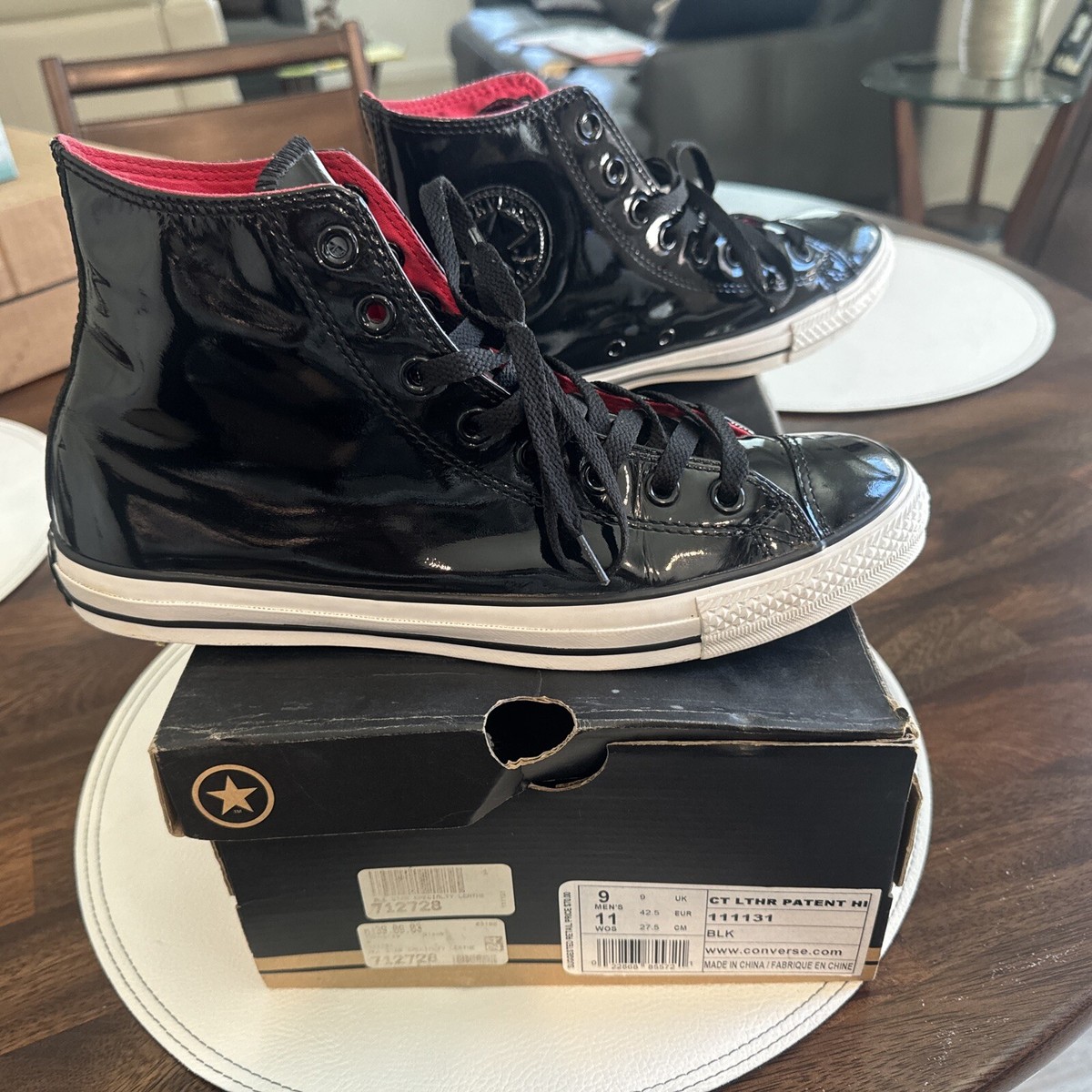 Converse All Star Chuck Taylor's HiTop Patent Leather