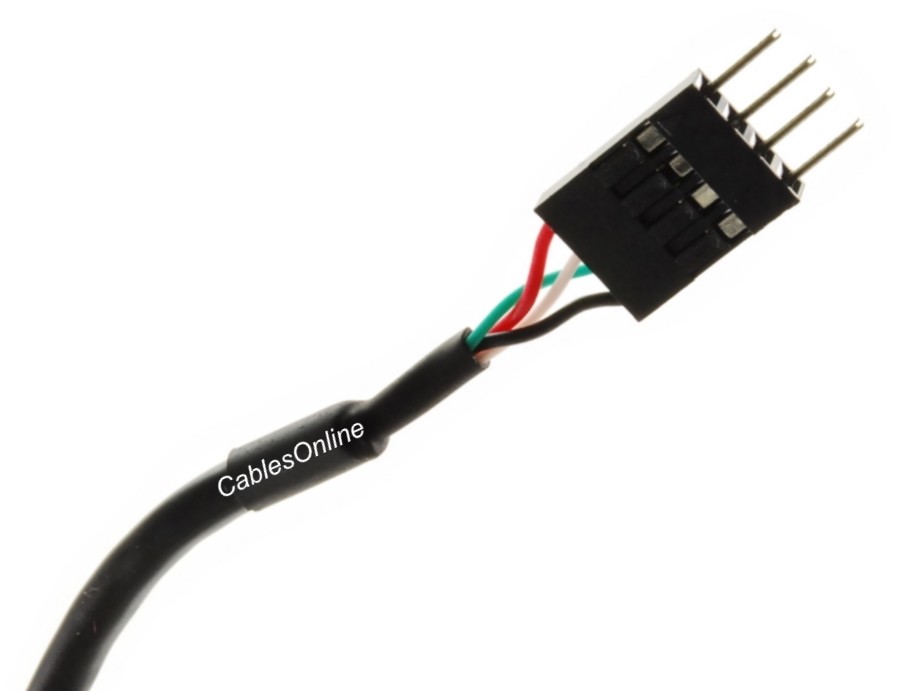 8-inch USB 2.0 A-Male to (1x4) 4-Pin IDC Motherboard Connector Adapter ...