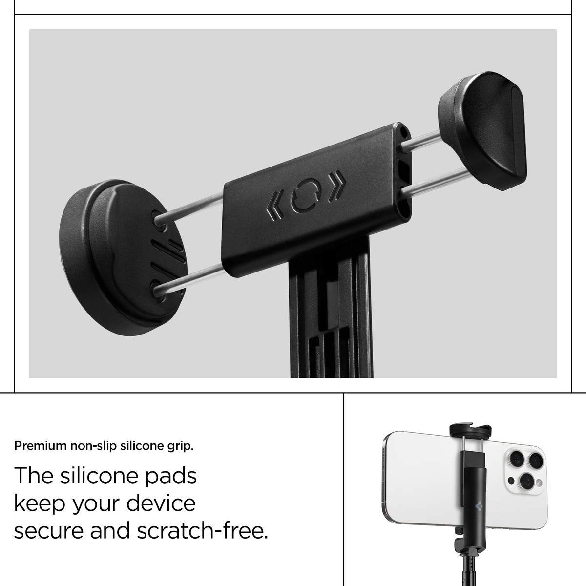 Spigen WonderSnap S541W: Treppiede Selfie Stick A Apertura Automatica, Bluetooth 5.0, Telecomando Staccabile – Nero