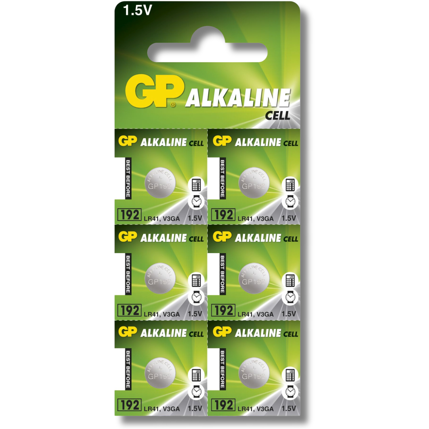 6x GP LR41 Batteries Alkaline Coin Cell Button 1.5V 192 L736 *EXPIRY 07/2027*