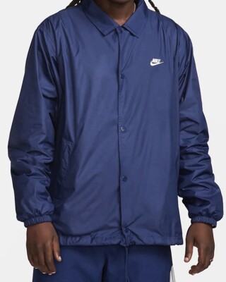 Nike Club Coaches Jacket Men's Large Midnight Navy Casual