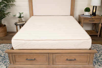 8 Inch 100% Latex Flippable Mattress, No Filler, Green Natural Latex Made in the