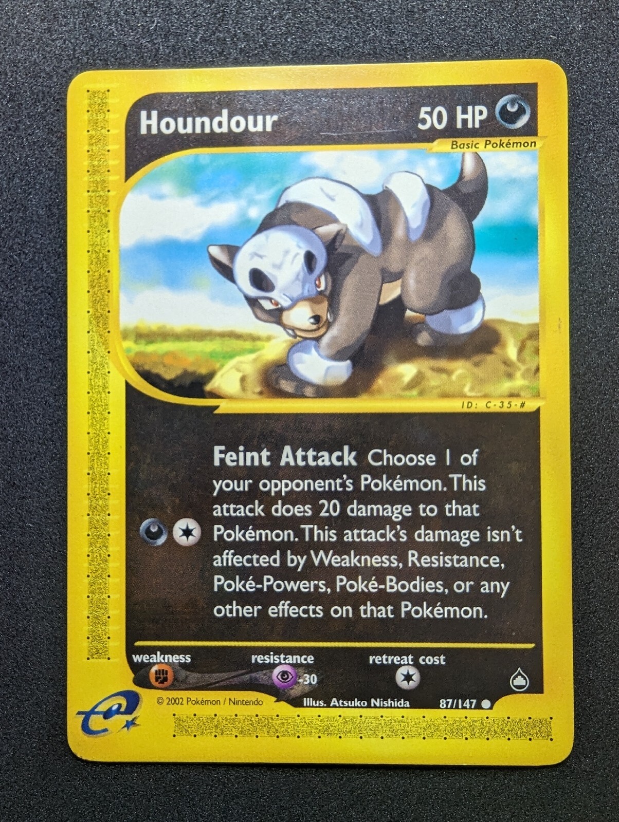 Houndour - 87/147 - Aquapolis - Common - Pokemon TCG Card NM