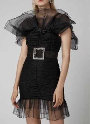 NWT $1600 ALESSANDRA RICH BLACK OFF SHOULDER TULLE & LACE DRESS SIZE US 4 IT 38 | eBay NWT $1600 ALESSANDRA RICH BLACK OFF SHOULDER TULLE & LACE DRESS SIZE US 4 IT 38 | eBay