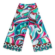 ZARA Satin High Waist Wide Leg Cropped Ankle Pants Size M NEW