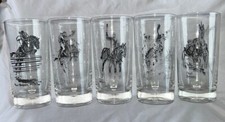 Five 1940s Brooks Brothers Antique Paul Desmond Brown Highball Glasses
