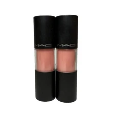 K Beauty MAC Versicolour Stain Lipstick Gloss ENERGY SHOT Pink Nude Full Size x2