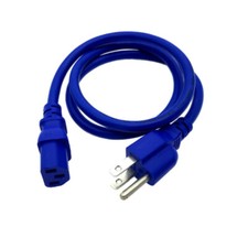 3 Ft Blue Power Cord for DELL MONITOR E2014H U2412M P2412H P1913S 1704FPT 3008WF