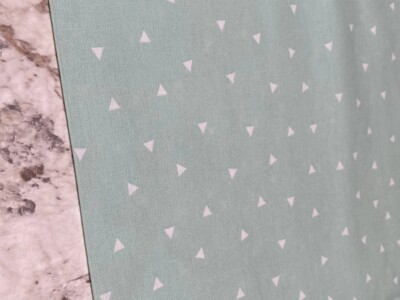 Mint Green Tossed Triangles Fabric, Mint Triangle Fabric Modern Nursery Fabric 