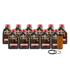 11L Motul 8100 X-CLEAN + 5W30 Wix Filter Motor Oil Change Kit API SN/CF