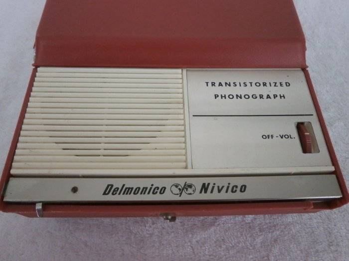 VTG Delmonico Nivico TPH-27 Transistor Phonograph Red White Rare