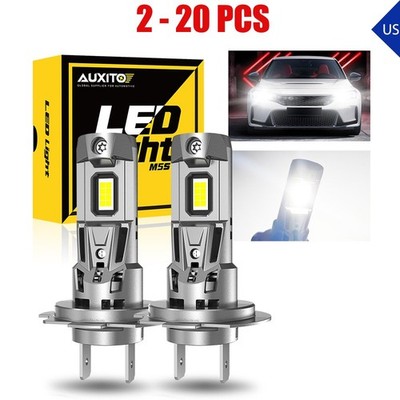 2-20X H7 LED Headlight Bulbs Kit High Low Beam 22000LM Super Bright 6500K White