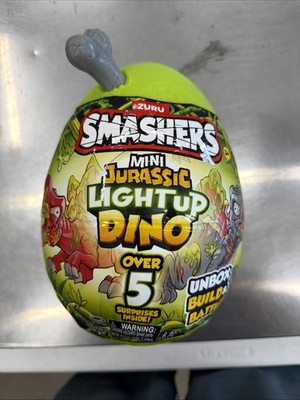 ZURU Smashers Mini Jurassic Light-Up Dino Egg, Green (Assorted)