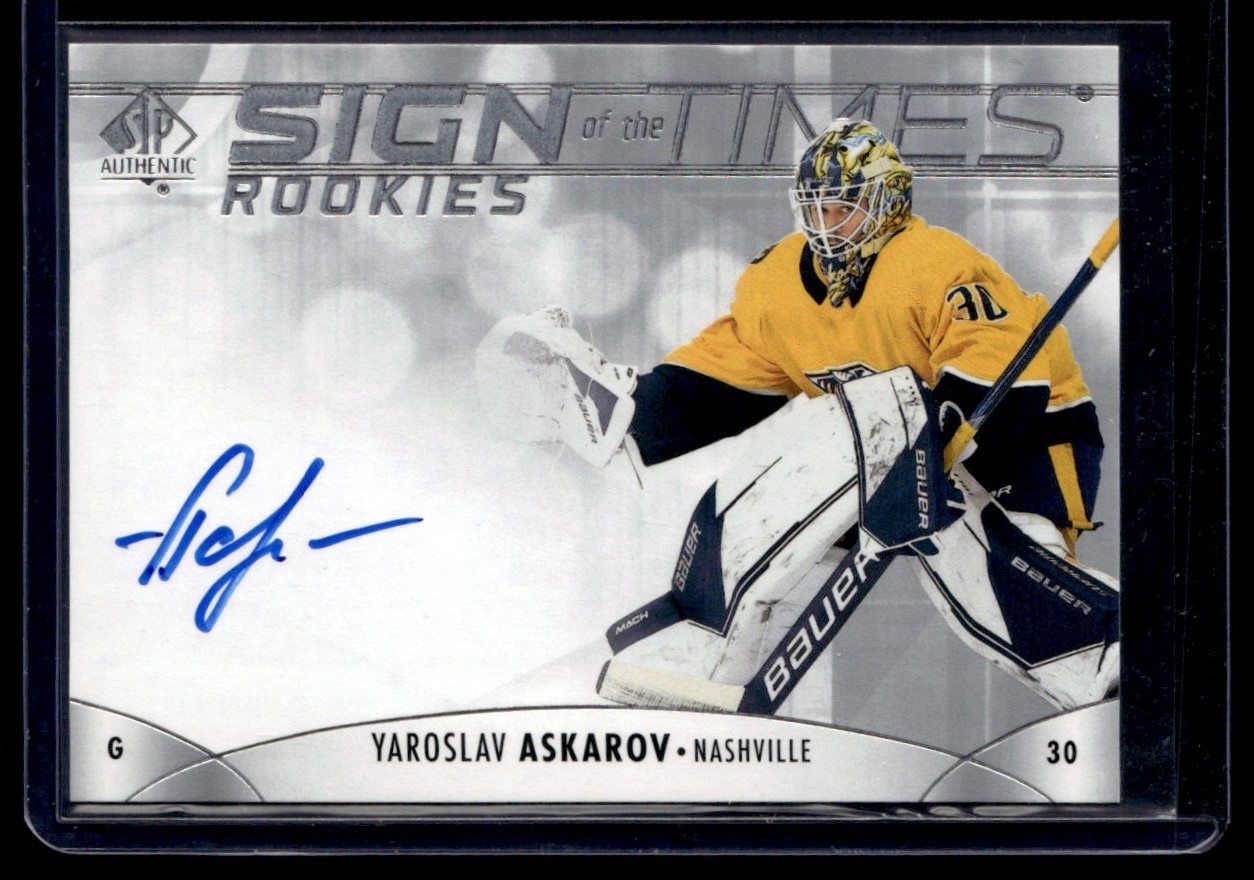 2023-24 Sign Of The Times Rookies Yaroslav Askarov Rookie Auto Nashville