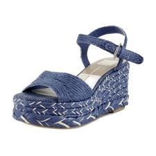 Dolce Vita Tiago Womens Sandals Blue Raffia
