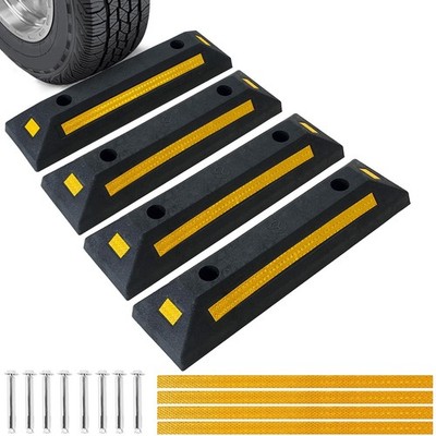 DASBET 4 Pack Heavy Duty Rubber Parking Block Parking Curb | Wheel Stop Stopp...