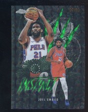2025-26 Topps Chrome Instinct Green Geometric Joe Embiid 76ers 37/99