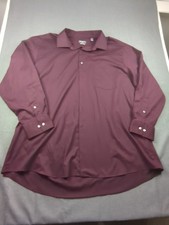 Van Heusen Flex Regular Fit Button-up Shirt Burgundy Long Sleeve