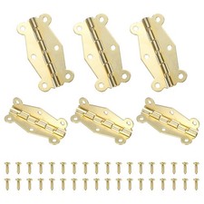 6Pcs 90 Degree Small Jewelry Box Hinges for Wooden Box with Screws Gold