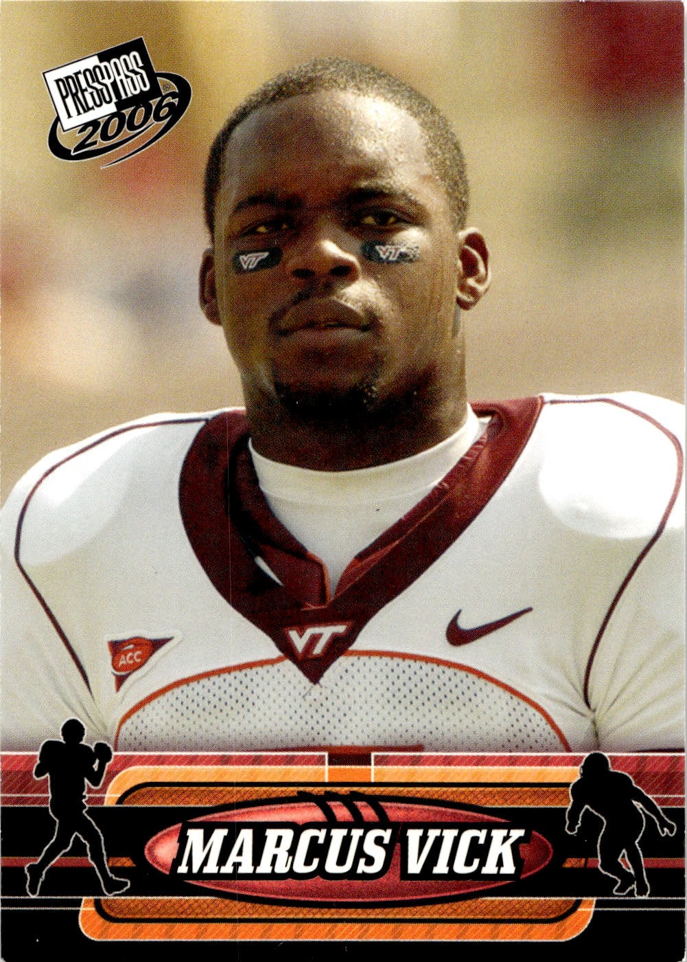 2006 Press Pass #8A Marcus Vick Wal-Mart Exclusive ROOKIE
