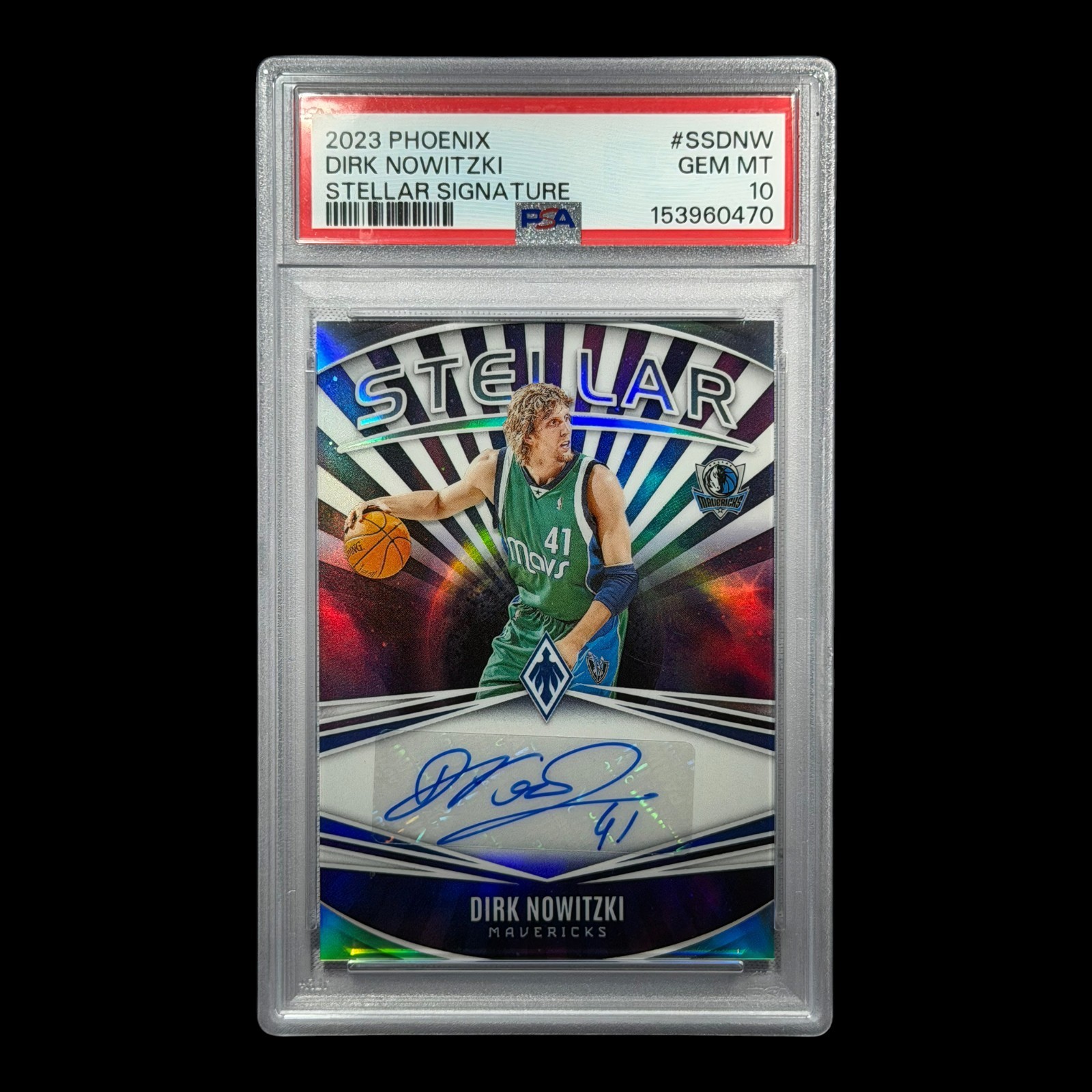 2023-24 Panini Phoenix - Stellar Signatures Dirk Nowitzki #SS-DNW /49 (AU)