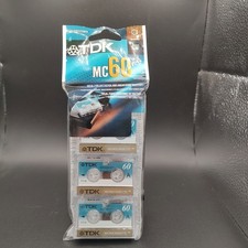 New Factory Sealed 1998 TDK MC-60 MC60 Microcassette 60 Minutes 3 Tapes