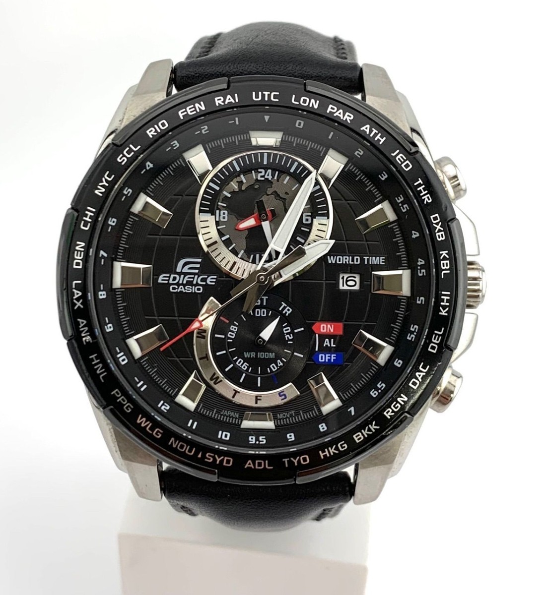 CASIO Edifice EFR-550L World Time men Quartz Black Dial Watch