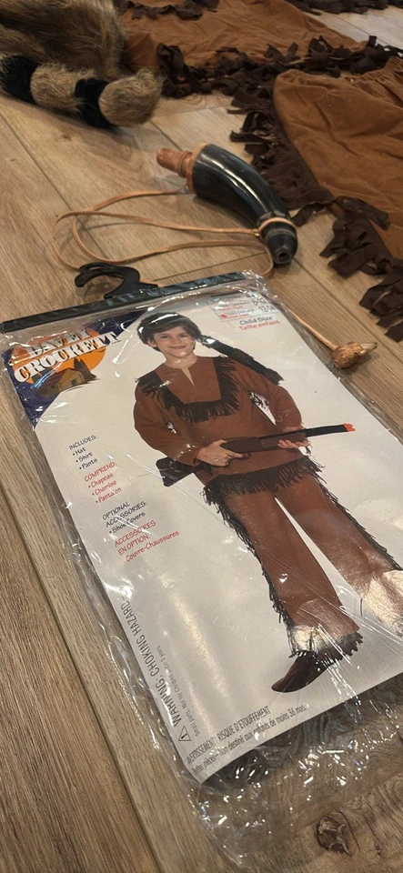 Nuevo Traje Frontier Niño/Davy Crockett Niño Disfraz Niño Talla Grande 12-14 Foto 2 de 4