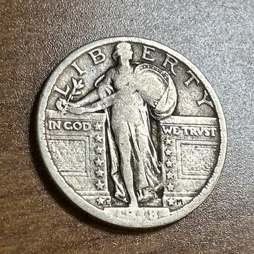 1918-S Standing Liberty Silver Quarter Fine