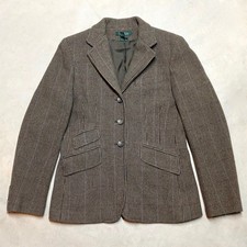 Lauren Ralph Lauren Women s Wool Blend Blazer Size 8 Tweed Jacket Button