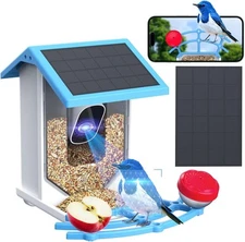 Smart Bird Feeder With Camera,Solar-Powered WiFi 4MP Live Camera,AI Identify Bir