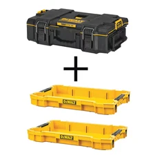 TOUGHSYSTEM 2.0 22 In. Small Tool Box and (2) TOUGHSYSTEM 2.0 Shallow Tool Trays