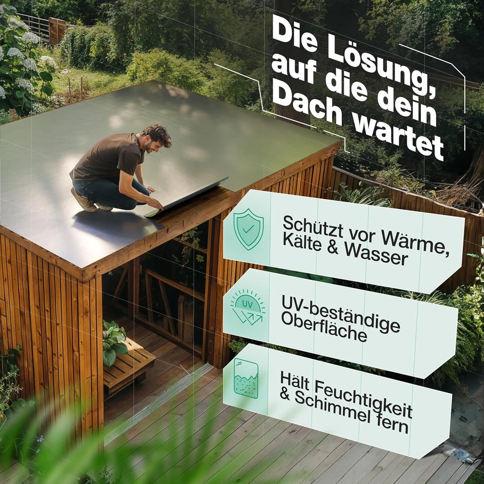 Dachfolie Aluminium selbstklebende Folie Selbstklebende Dachbahn Bitumenkleber - Bild 3 von 4