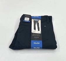 Banana Republic Men  s 5 Pocket Pant Slim Fit Stretch Fabric Comfort, Black,36x34
