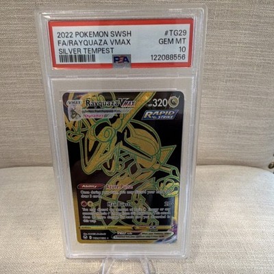 Pokémon Rayquaza VMAX Secret Rare TG29 Silver Tempest PSA 10 (2022